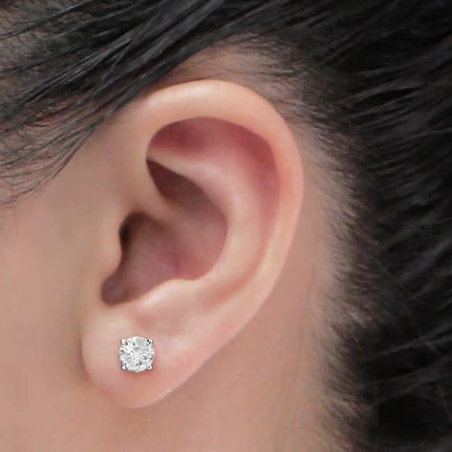 Auriya 1ctw Reversible Diamond and Pearl Stud Earrings 14k Gold (J-K, SI1-SI2)