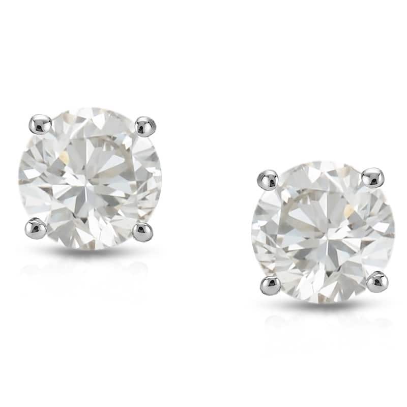 Auriya 1/4ctw Reversible Diamond and Pearl Stud Earrings 14k Gold (H-I, VS1-VS2)