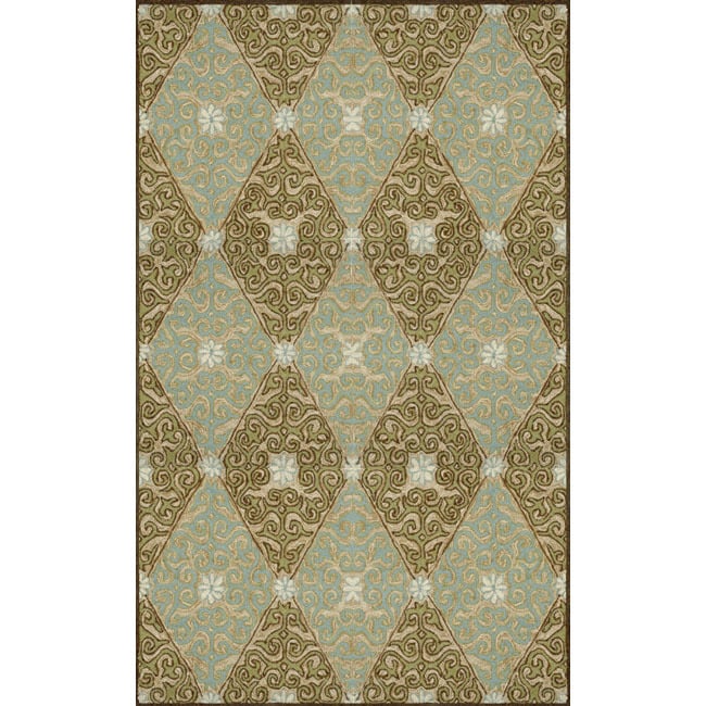 Embellished Diamonds Outdoor Rug (35 X 55)