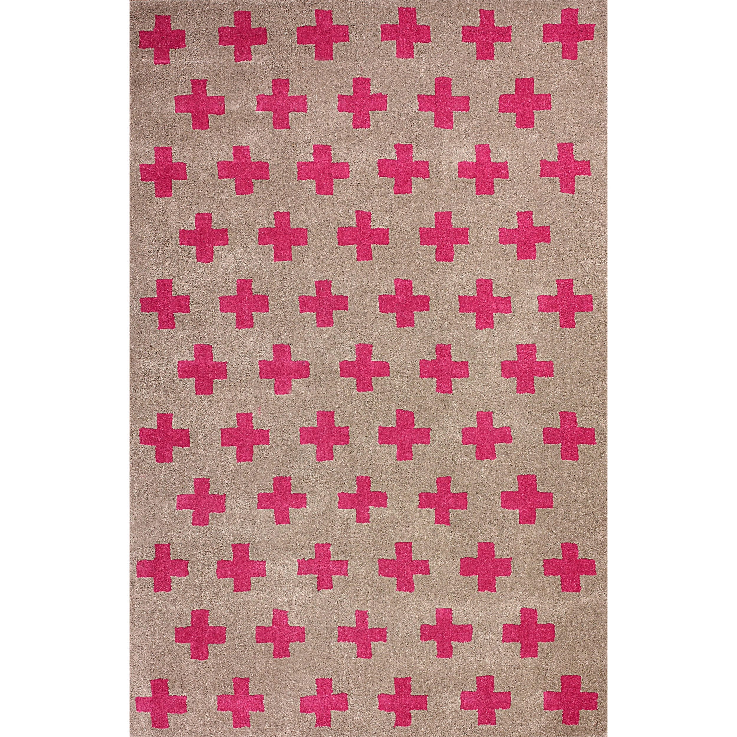 Nuloom Hand tufted Sergio Wool Fuschia Rug (8 6 X 11 6 )