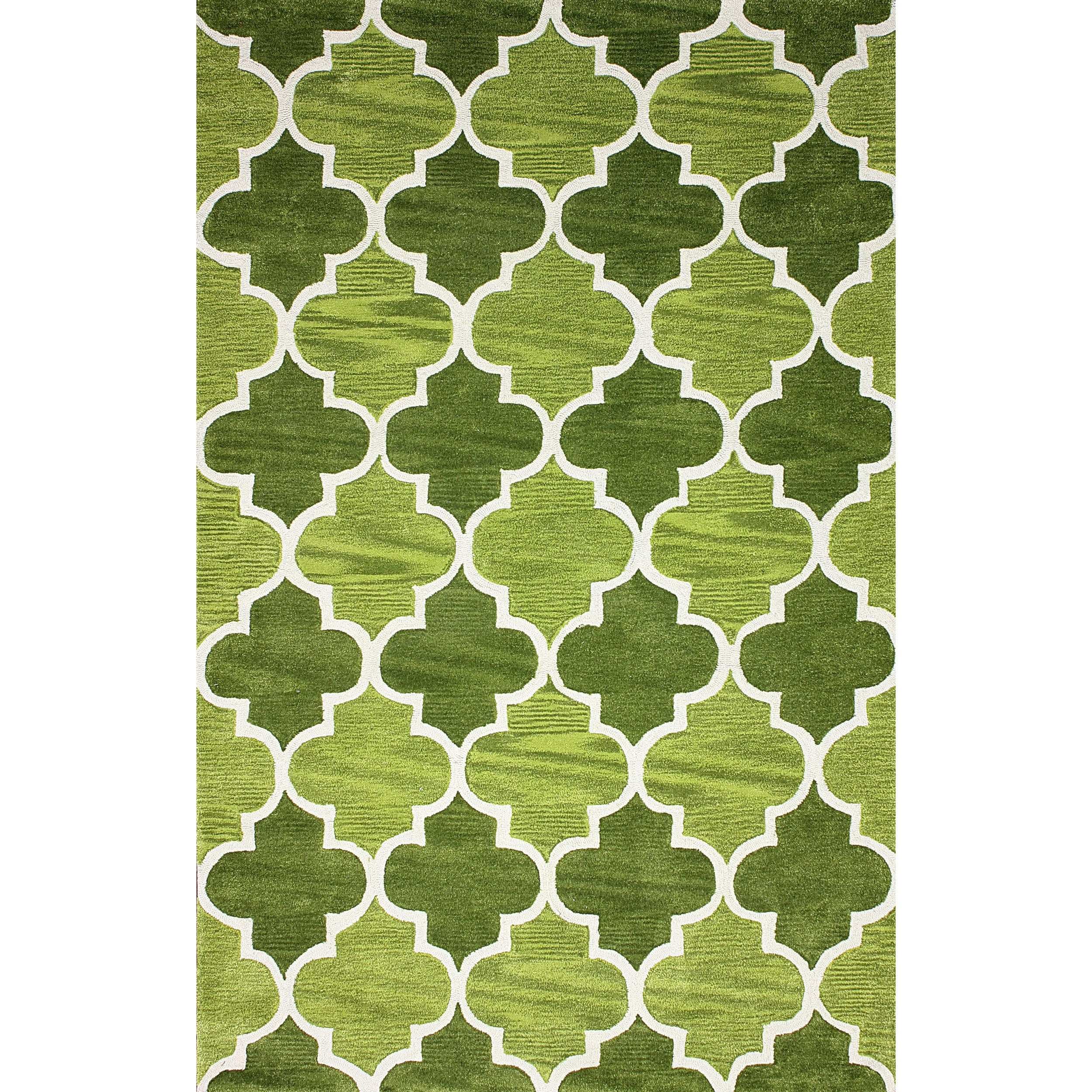 Nuloom Hand tufted Moroccan Trellis Green Rug (7 6 X 9 6)