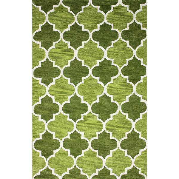 nuLOOM Hand hooked Alexa Moroccan Trellis Wool Rug (5 x 8)