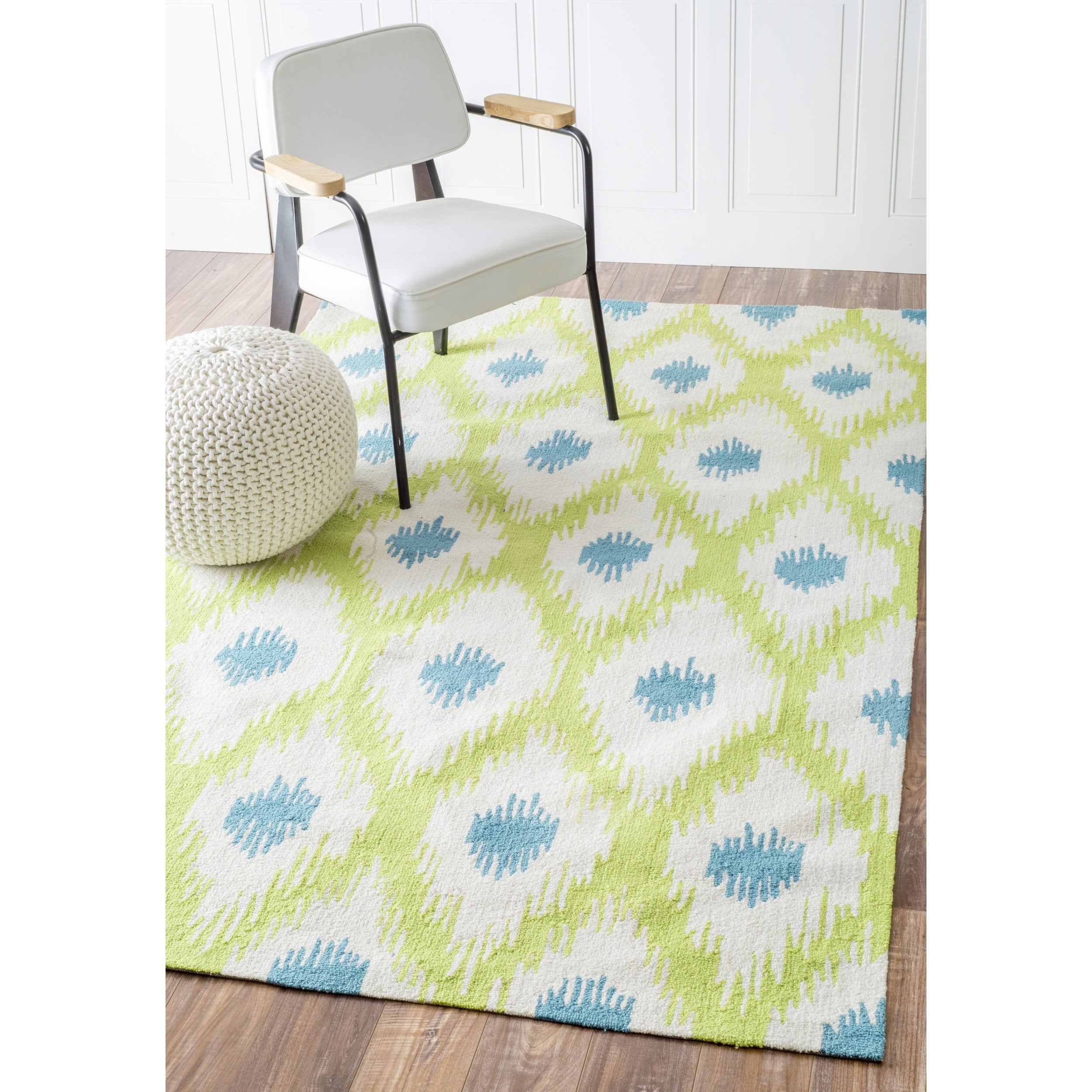 Nuloom Hand hooked Evangelina Lime Rug (8 6 X 11 6)