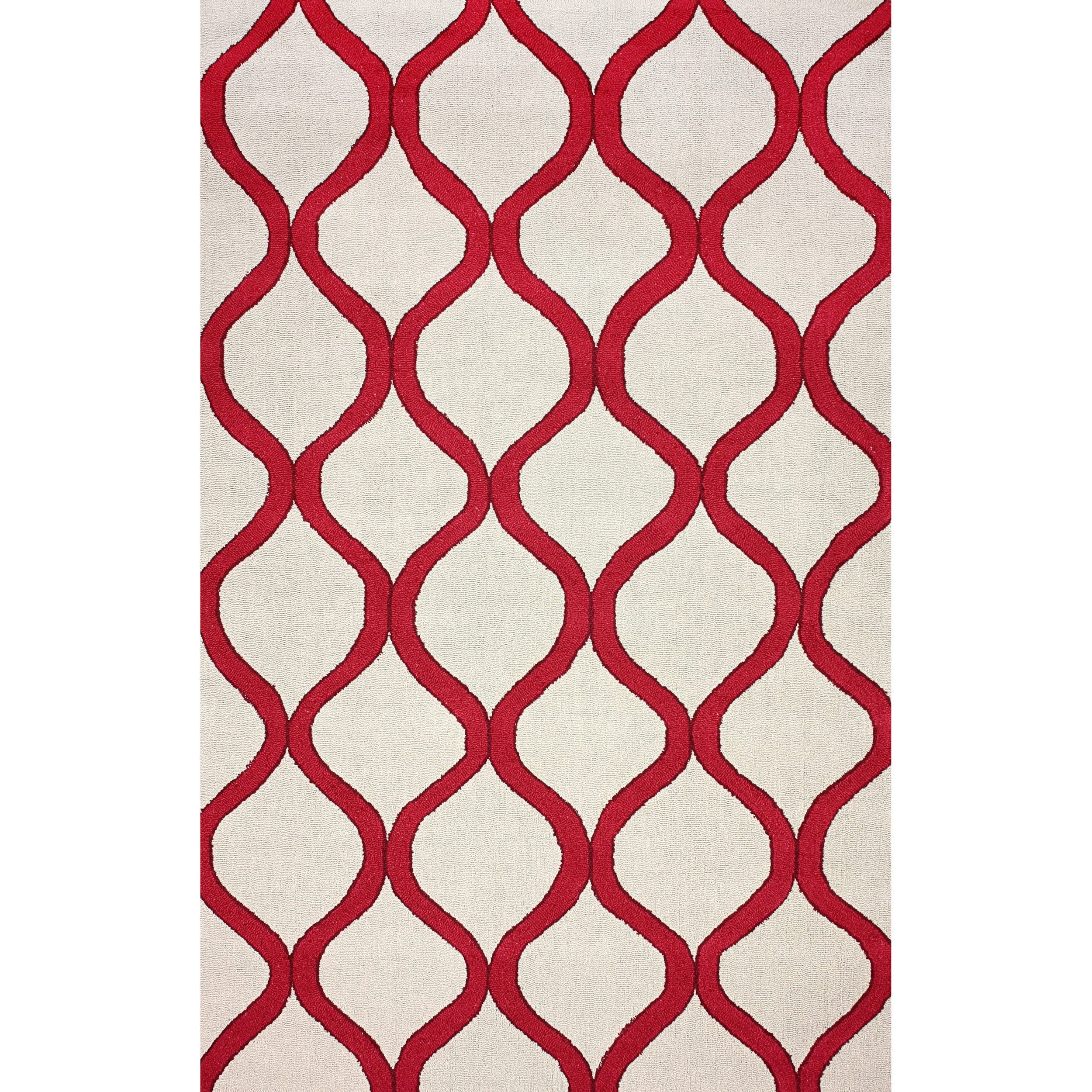 Nuloom Hand hooked Indoor/ Outdoor Trellis Wine Rug (5 X 8)