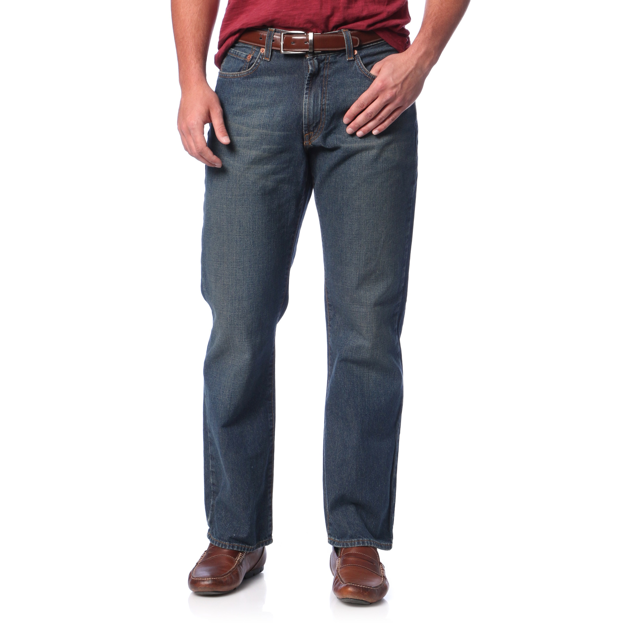 Lucky Brand Mens Dark Denim Classic Fit Pants