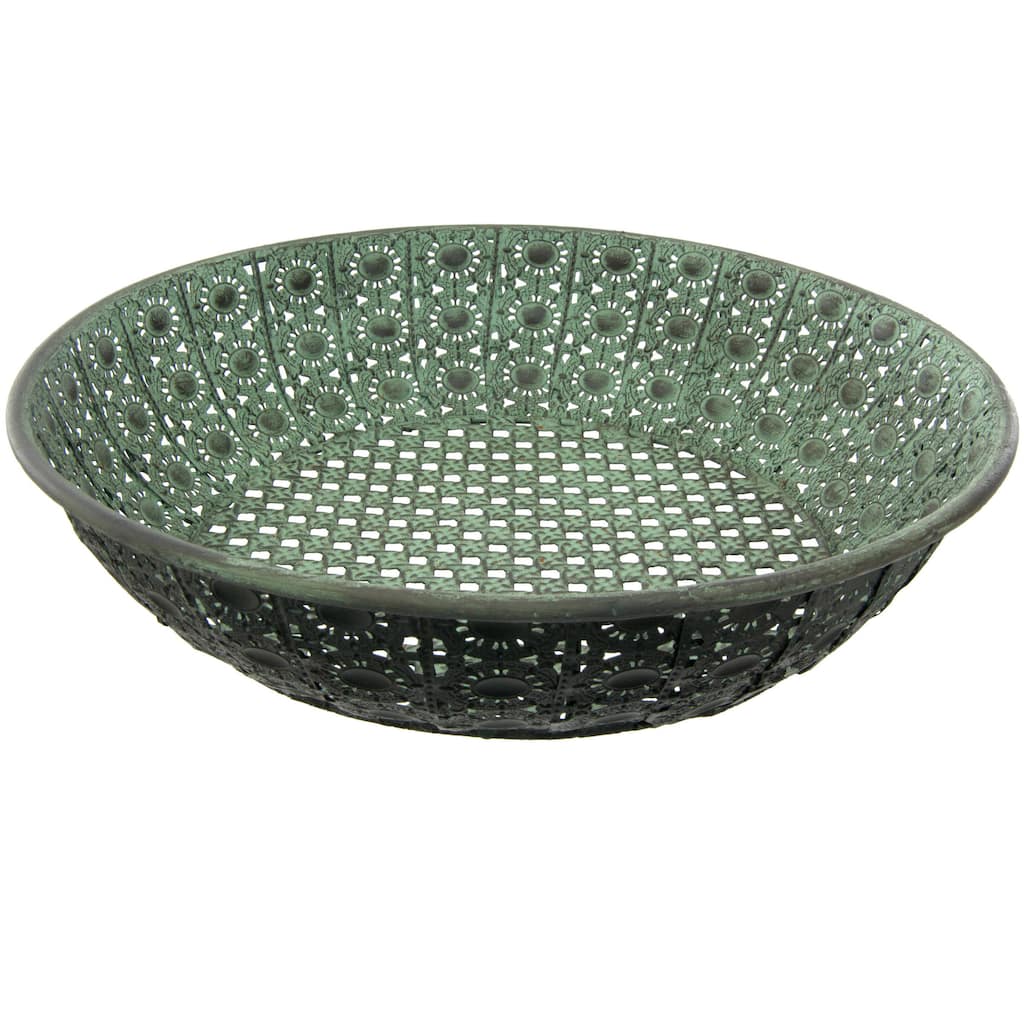 Handmade Wrought Iron Perforated Display Dish (China)