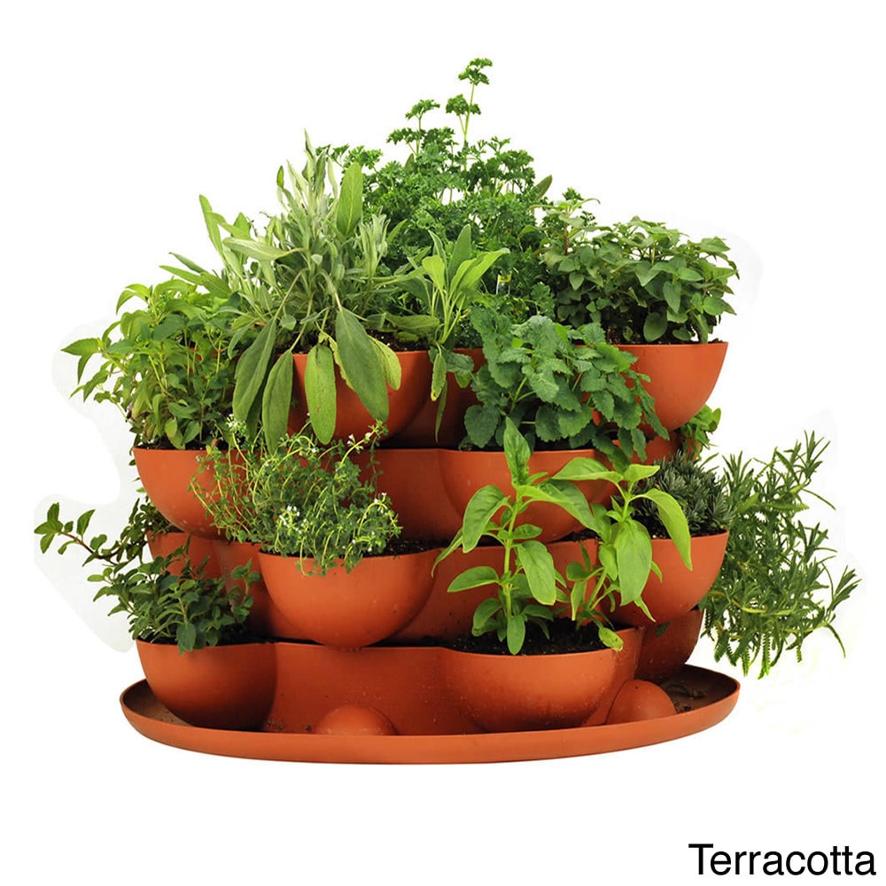 Stack   Grow Stackable Terracotta Garden Planter