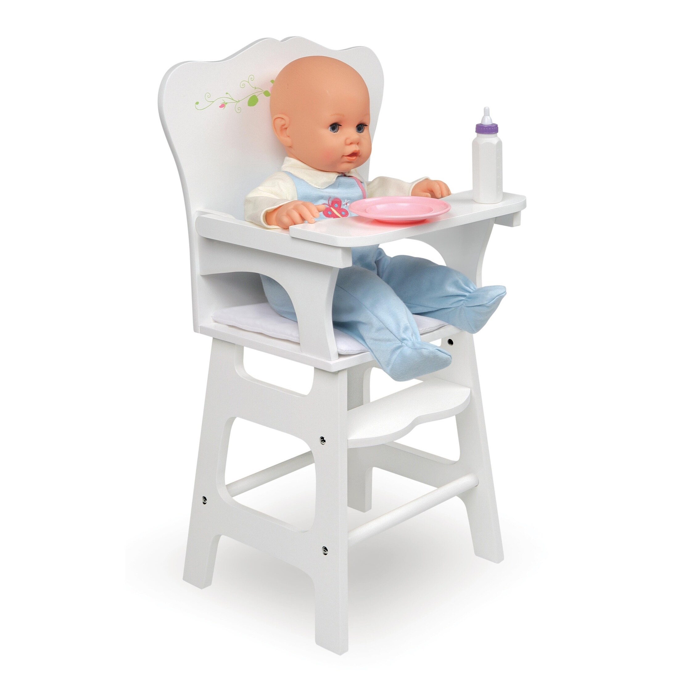 white doll high chair