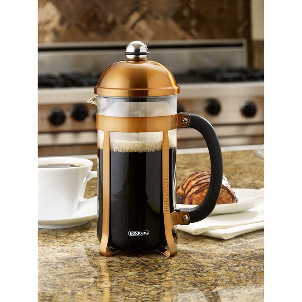 BonJour Coffee 8cup Copper Maximus French Press Free Shipping Today
