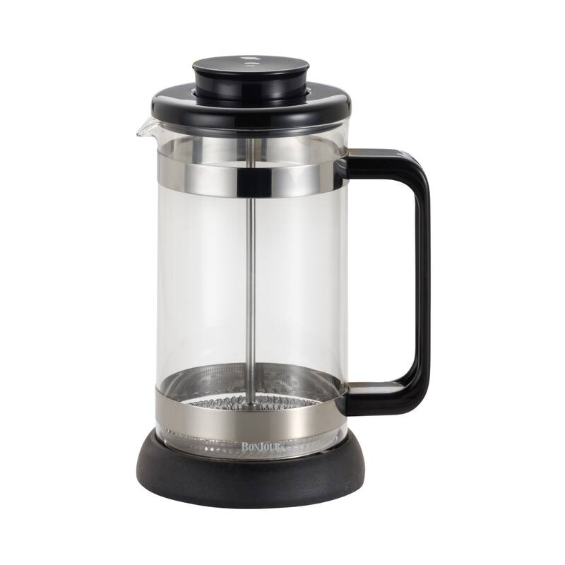 Bonjour Coffee And Tea 8-cup Black Riviera French Press With Coaster 