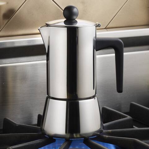 BonJour Coffee Stainless Steel 4-cup Stovetop Espresso Maker