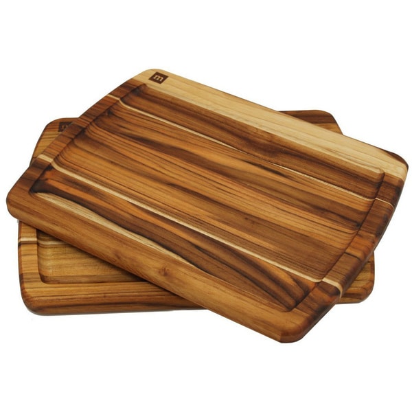 Madeira Provo Edge grain Teak Brazilian Steak Boards (Set of 2