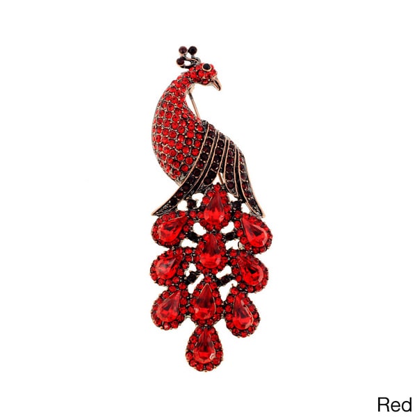 Shop Vintage Crystal Peacock Brooch - On Sale - Free Shipping On Orders ...