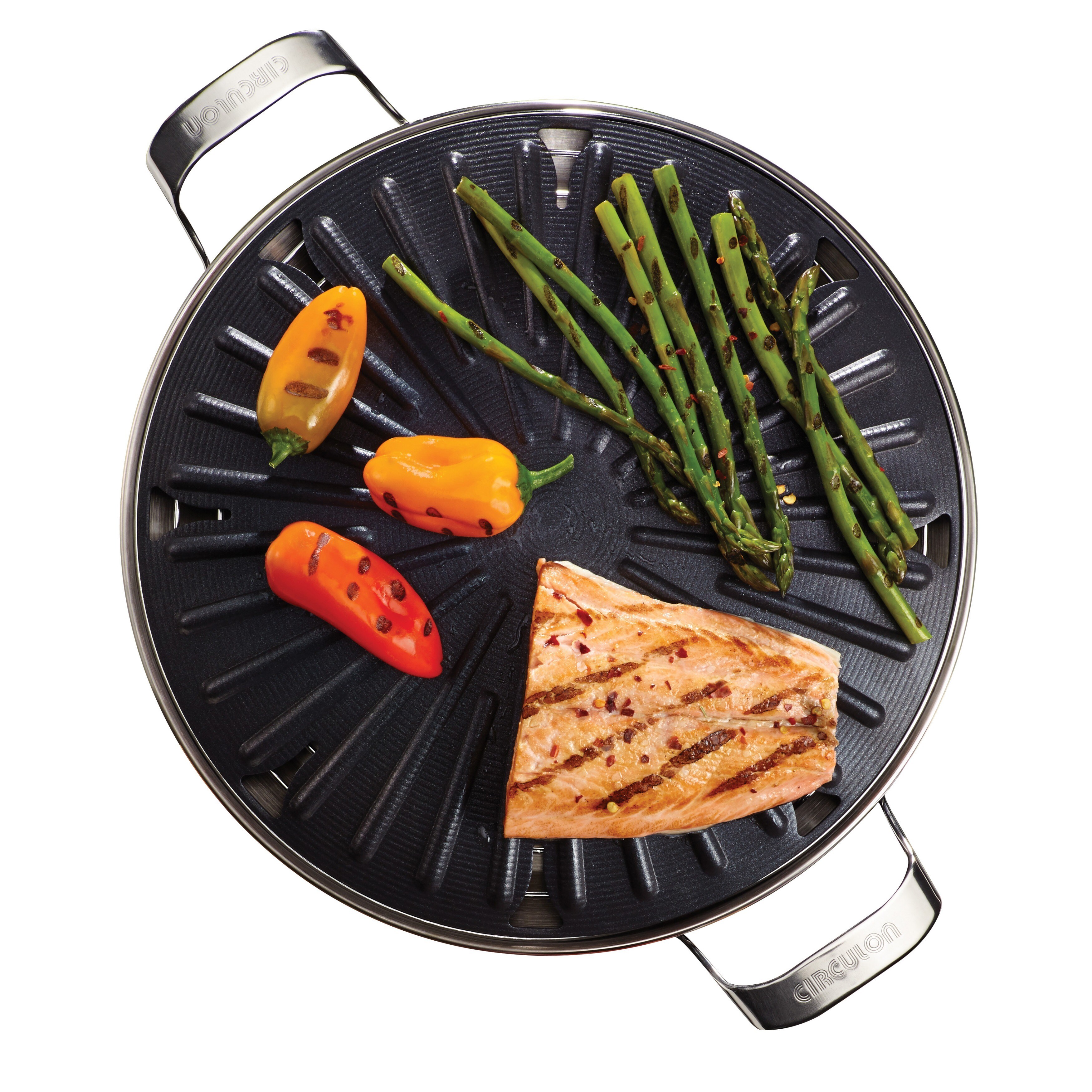 Shop Circulon 12inch Round Hardanodized Nonstick Stovetop Grill with
