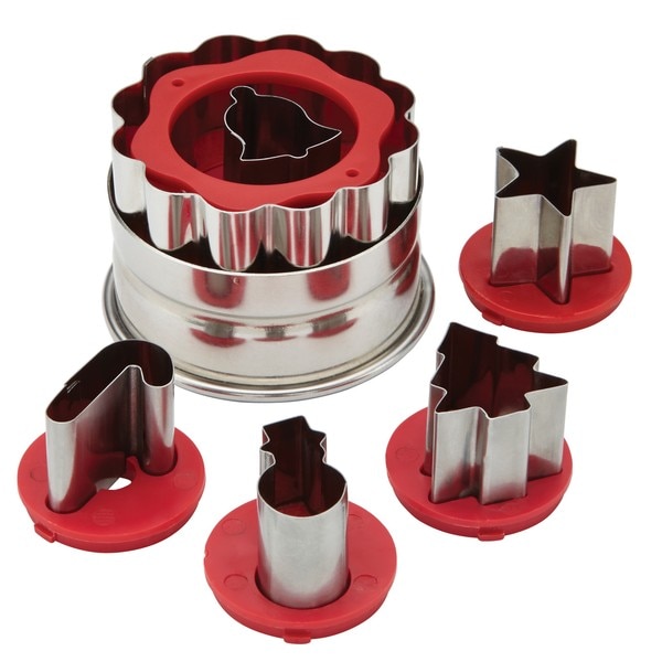 Cake Boss Decorating Tools Red Holiday 6 Piece Linzer