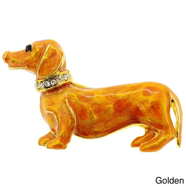 Shop Golden Brown Dachshund Dog Pin Brooch Free Shipping On Orders