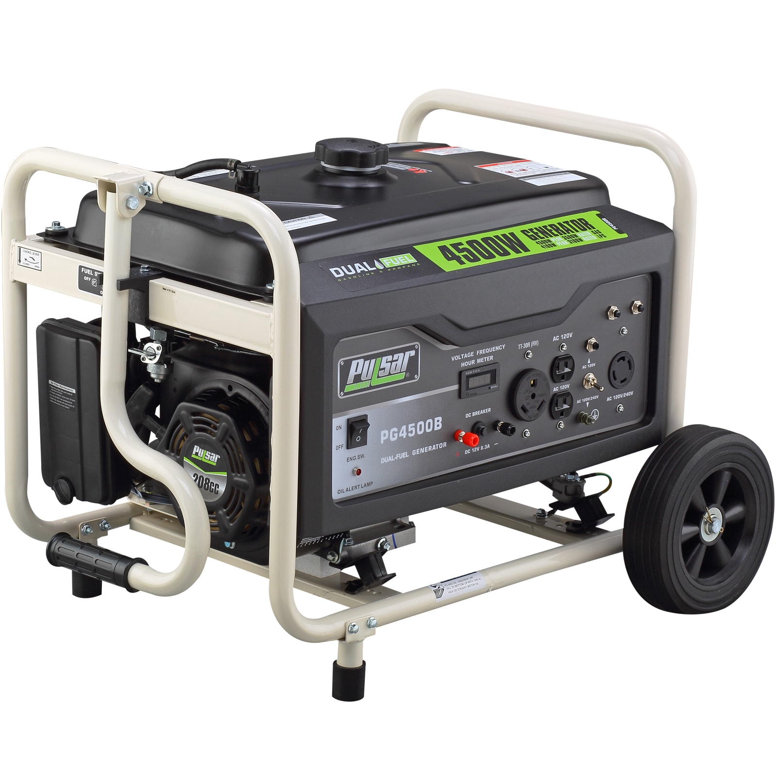 Pulsar Products 4,500 wwatt Dual fuel Portable Generator