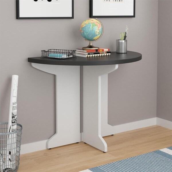 Ameriwood Home Pursuit White Peninsula Desk