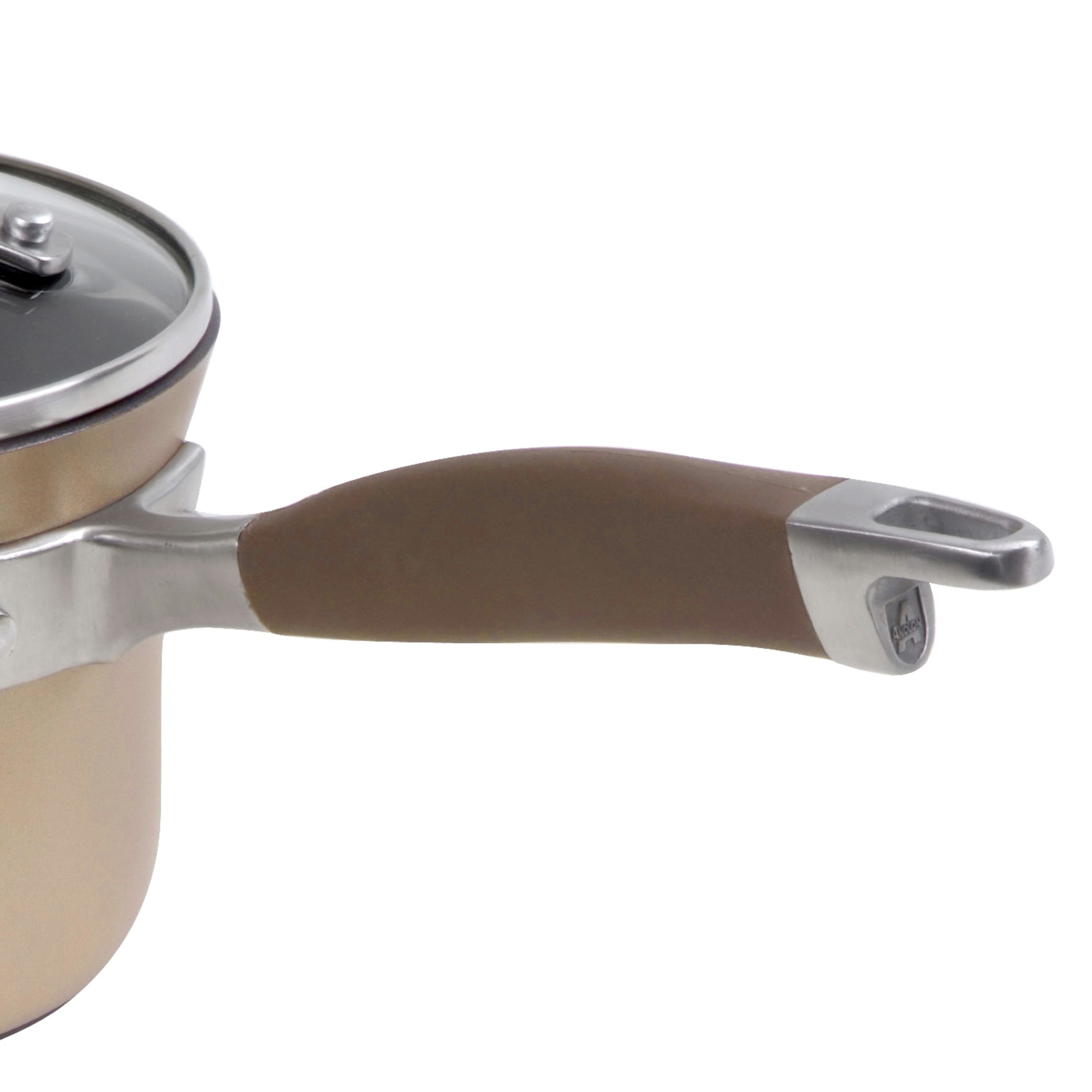 Anolon Advanced Hard-Anodized 3-qt Covered Straining Saucepan 