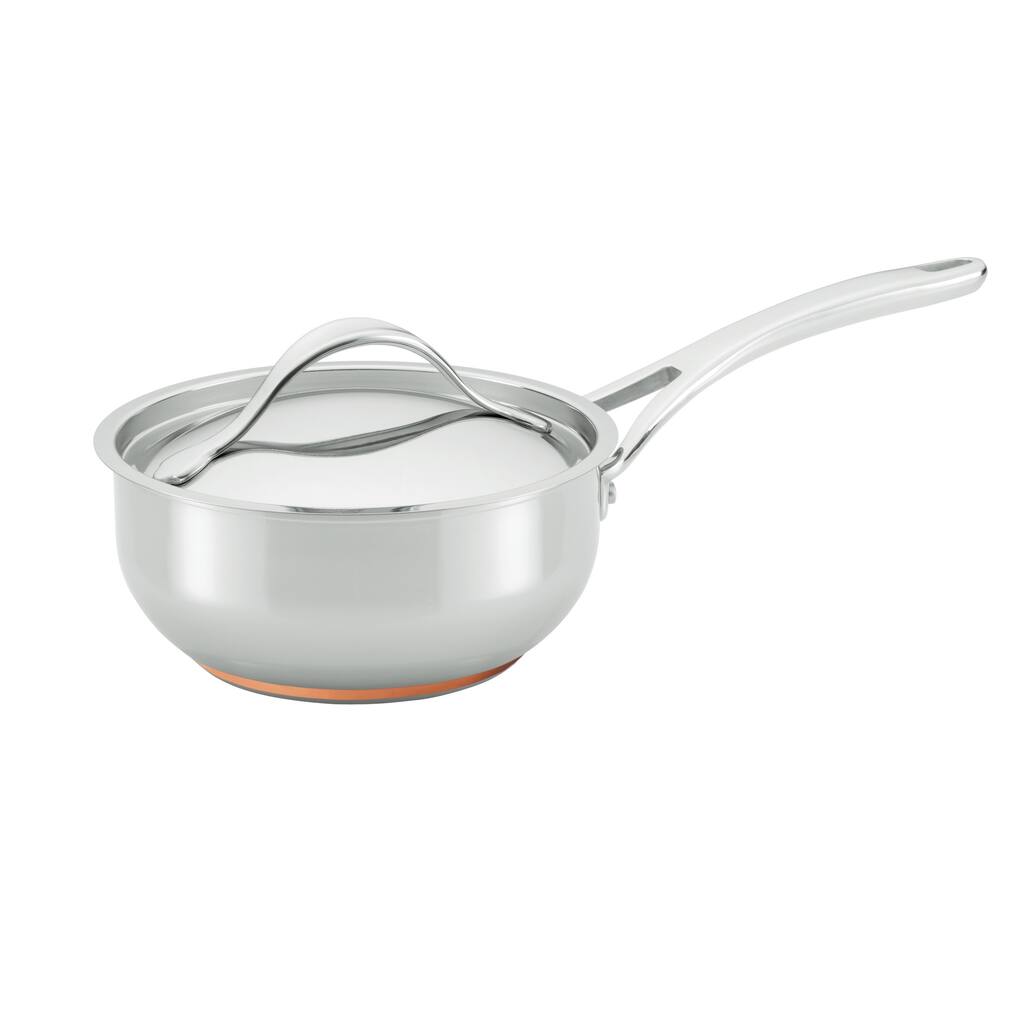 Anolon Nouvelle Copper Stainless Steel 2 1/2-quart Covered Saucier