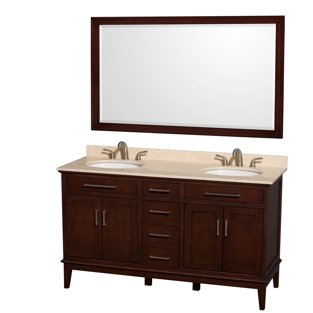 Wyndham Collection Wyndham Collection Hatton Dark Chestnut 60 inch Double Vanity Brown Size Double Vanities