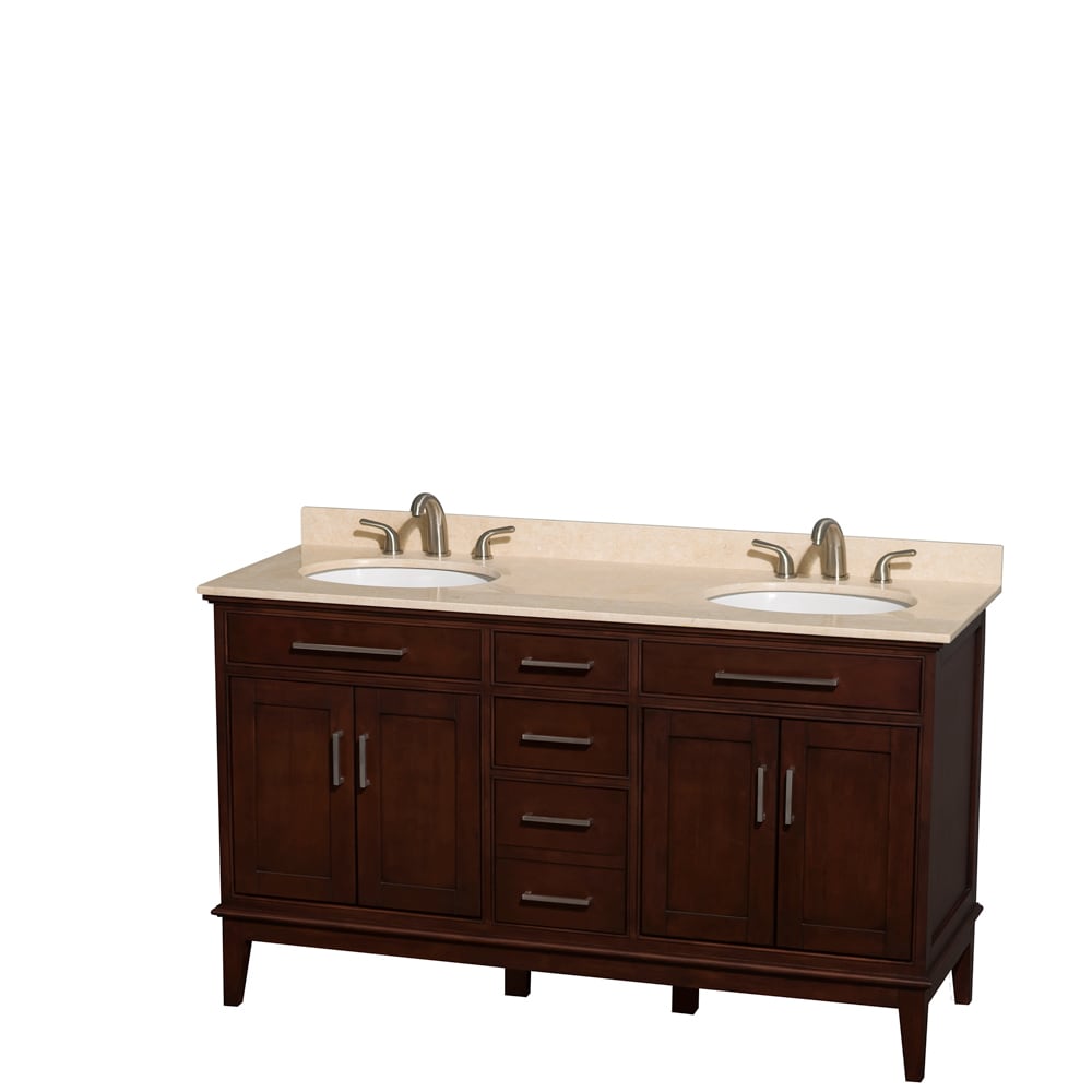 Wyndham Collection Wyndham Collection Hatton Dark Chestnut 60 inch Double Vanity Brown Size Double Vanities