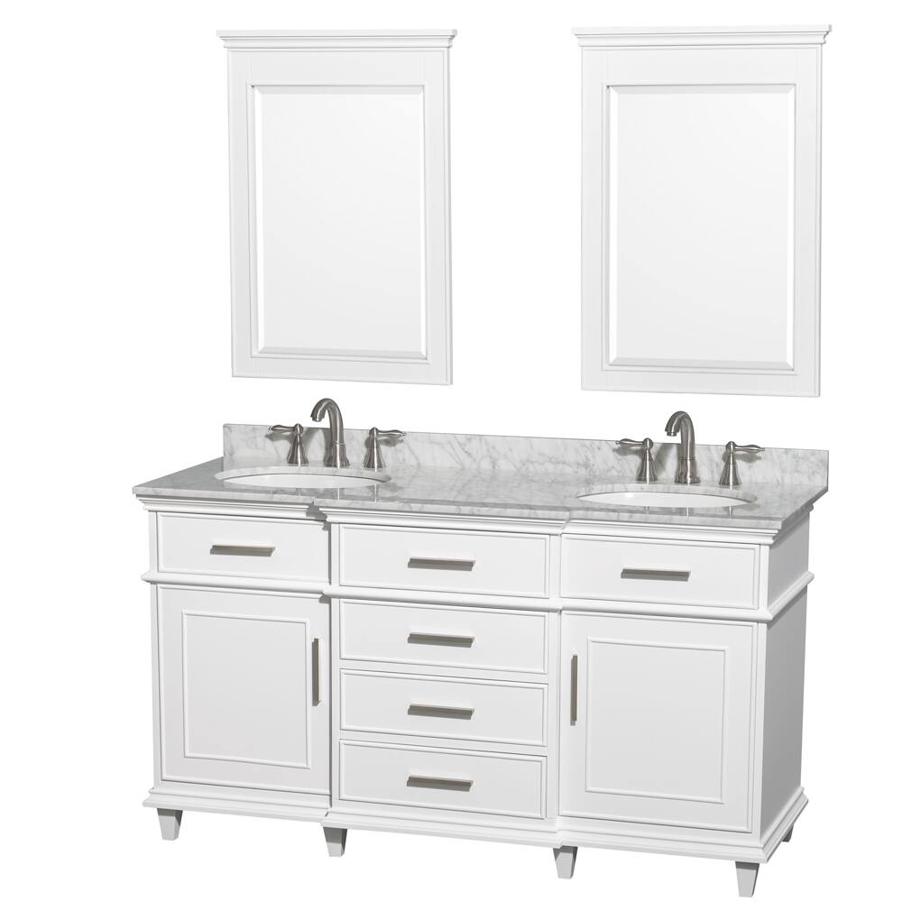 Wyndham Collection Berkeley White 60-inch Double Vanity