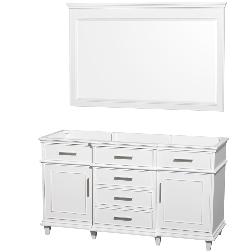 Wyndham Collection Berkeley White 60 inch Double Vanity