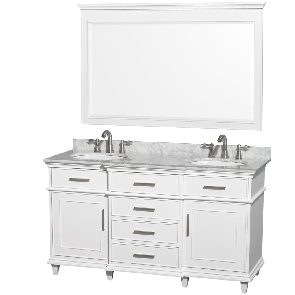 Wyndham Collection Berkeley White 60 inch Double Vanity