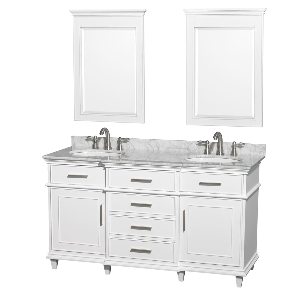 Wyndham Collection Berkeley White 60 inch Double Vanity