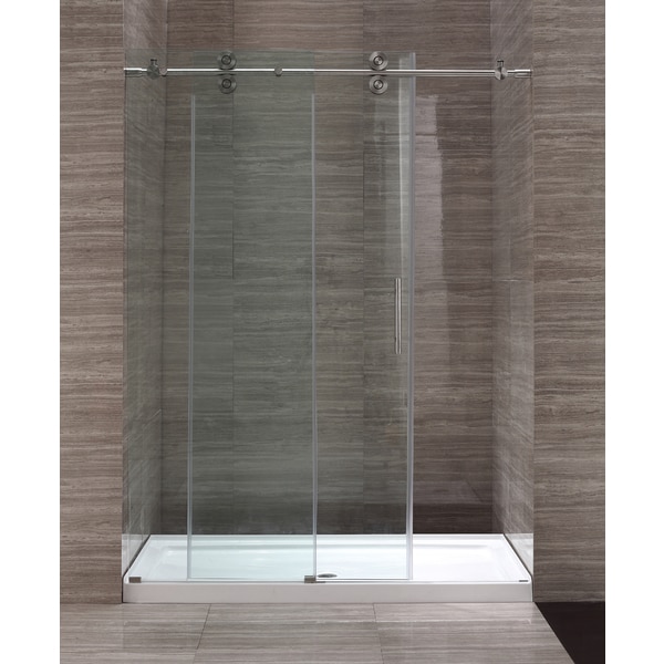 Ove Decors 60inch Glass Shower Enclosure with Acrylic Base Free