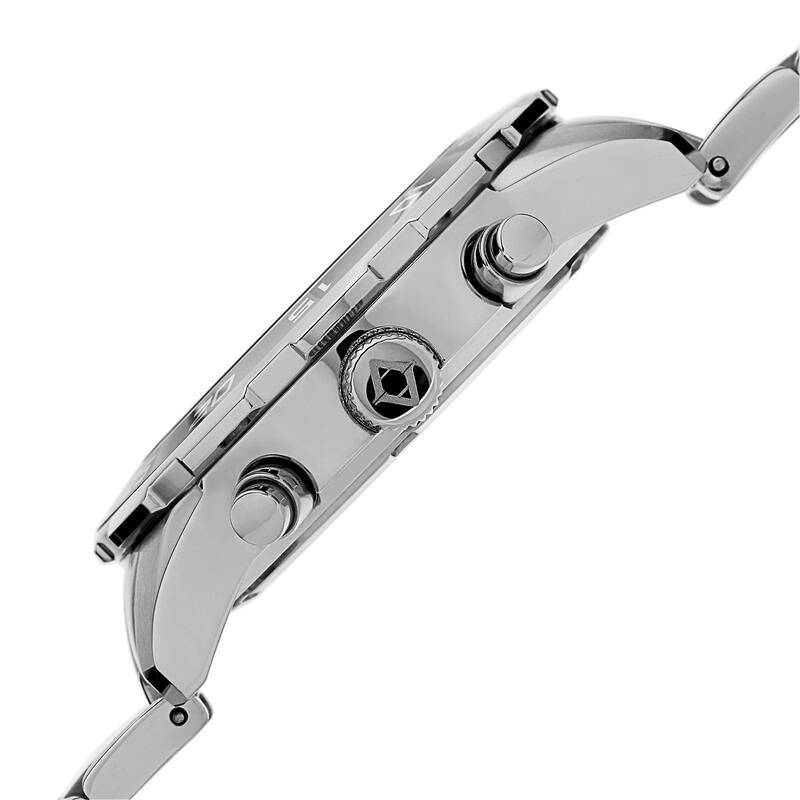 Akribos XXIV Men's Chronograph Stainless Steel Silver-Tone Bracelet Watch