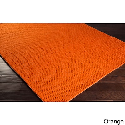 Hand Woven Hale Contemporary Solid Braided New Zealand Wool Area Rug (8' x 10')
