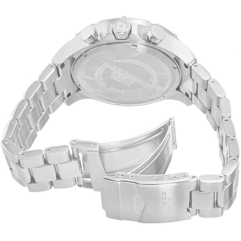 Akribos XXIV Men's Chronograph Stainless Steel Silver-Tone Bracelet Watch