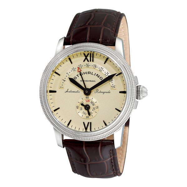 Stuhrling Original Mens Saturnalia Chairman Automatic Leather Strap