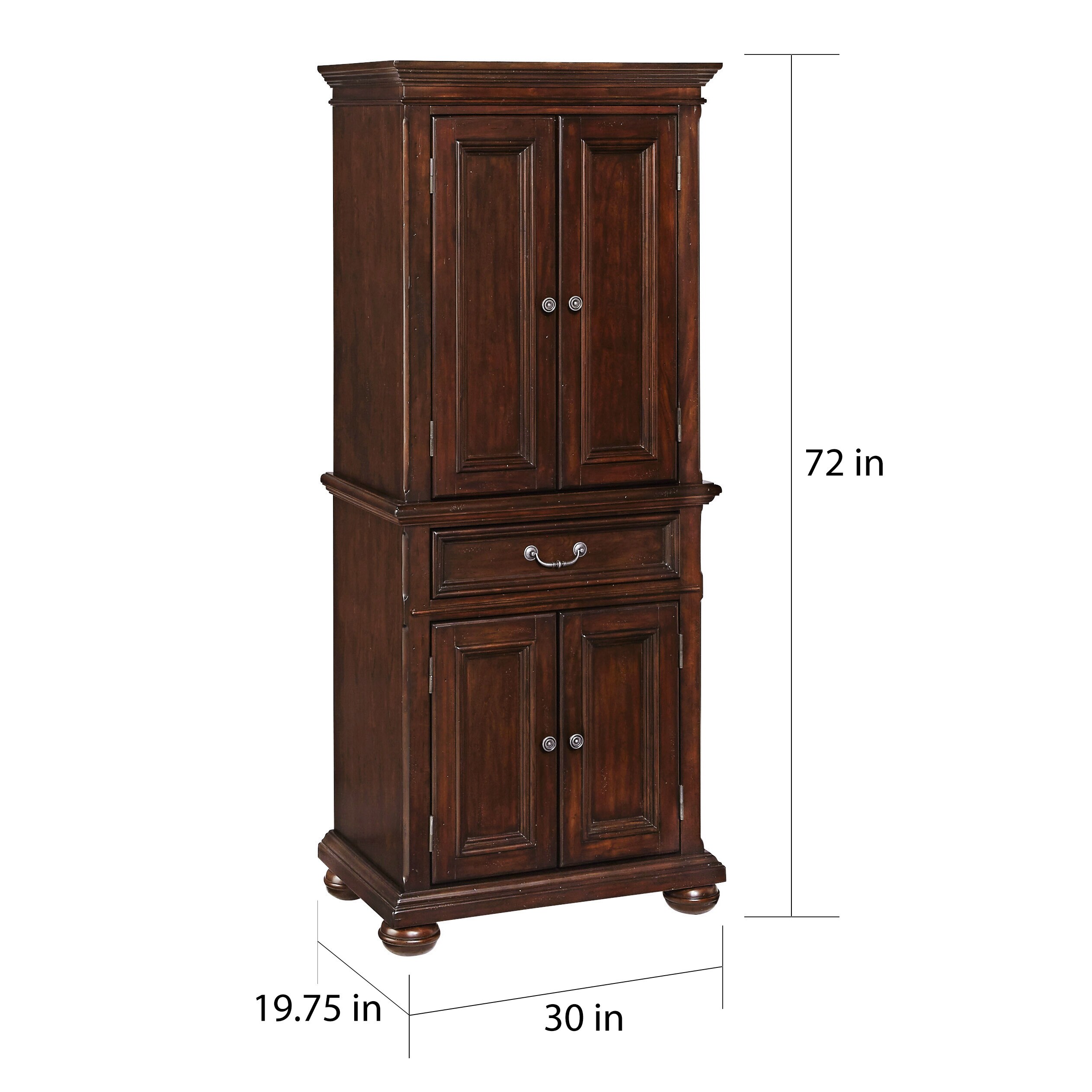 Shop Home Styles Colonial Classic Distressed Dark Cherry Pantry