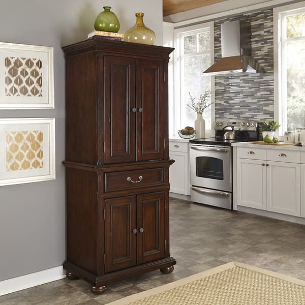 Shop Home Styles Colonial Classic Distressed Dark Cherry Pantry