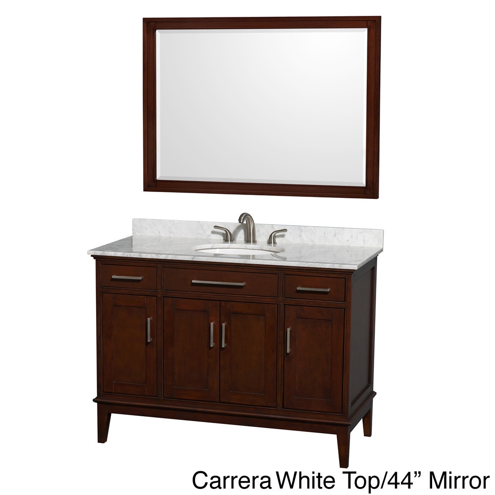 Wyndham Collection Wyndham Collection Hatton 48 inch Dark Chestnut Round Single sink Vanity With Accessory Options Brown Size Single Vanities