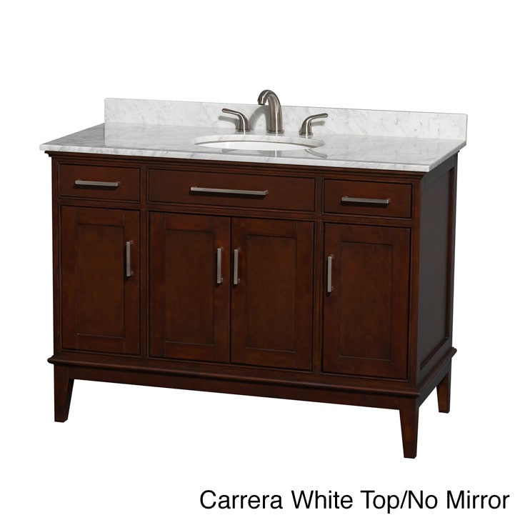 Wyndham Collection Wyndham Collection Hatton 48 inch Dark Chestnut Round Single sink Vanity With Accessory Options Brown Size Single Vanities