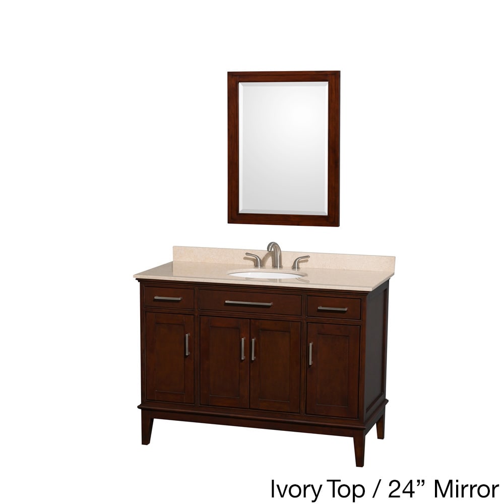 Wyndham Collection Hatton Dark Chestnut 48 inch Single Vanity