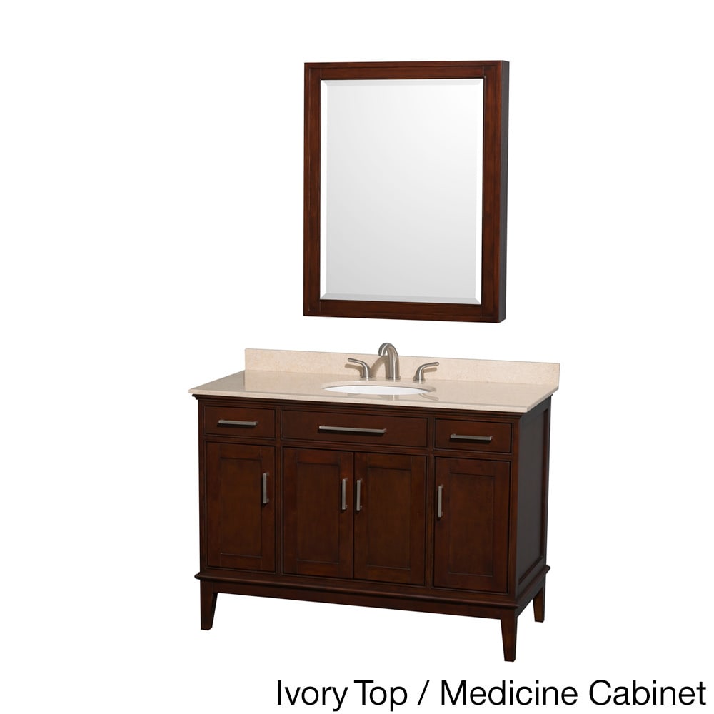 Wyndham Collection Wyndham Collection Hatton Dark Chestnut 48 inch Single Vanity Brown Size Single Vanities