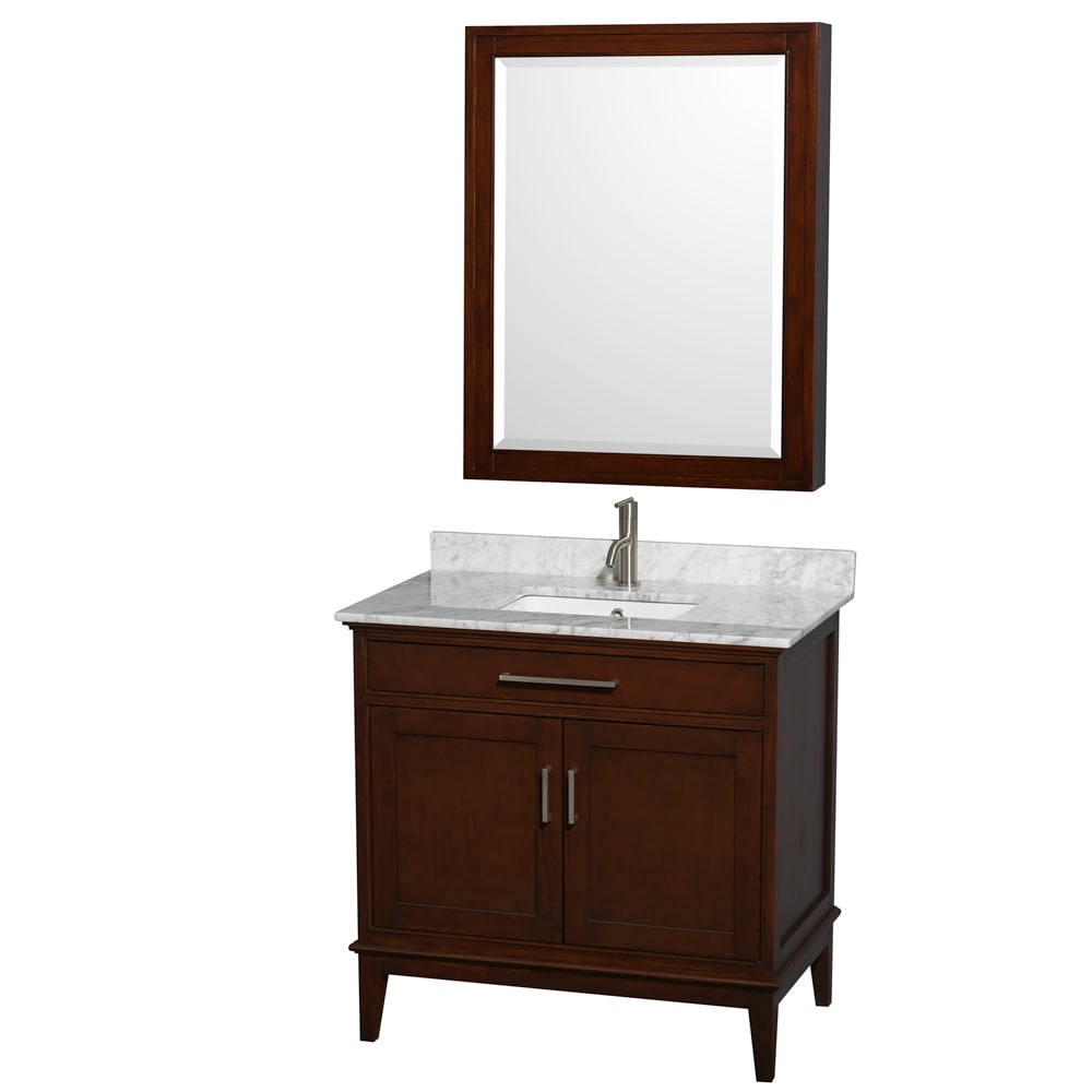 Wyndham Collection Wyndham Collection Hatton 36 inch Dark Chestnut Bathroom Vanity Brown Size Single Vanities