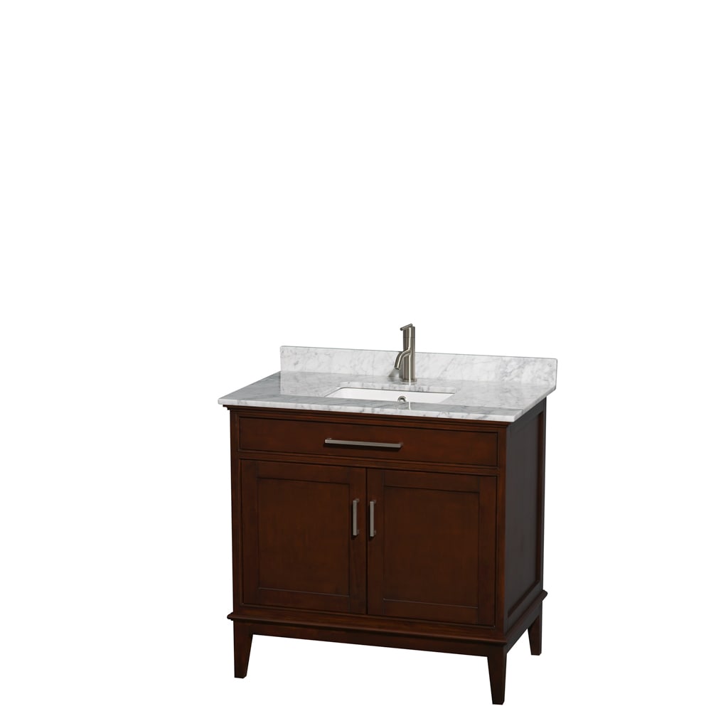 Wyndham Collection Wyndham Collection Hatton 36 inch Dark Chestnut Bathroom Vanity Brown Size Single Vanities