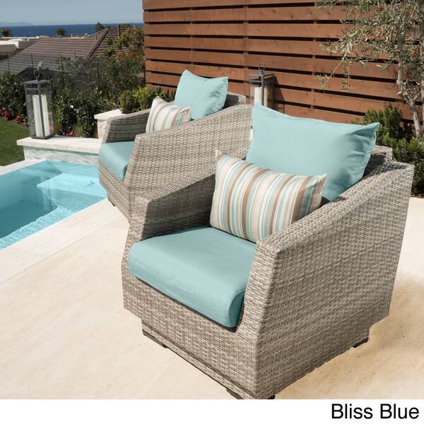 Shop Rst Brands Cannes Club Patio Chairs With Cushions Set Of 2 Overstock 8876254