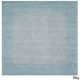 preview thumbnail 25 of 105, Hand Loomed Odessa Solid Bordered Tone-On-Tone Wool Area Rug 6' Square - Sky - Square