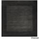 preview thumbnail 34 of 105, Hand Loomed Odessa Solid Bordered Tone-On-Tone Wool Area Rug 6' Square - Charcoal - Square