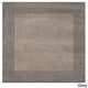 preview thumbnail 29 of 105, Hand Loomed Odessa Solid Bordered Tone-On-Tone Wool Area Rug 6' Square - Grey - Square