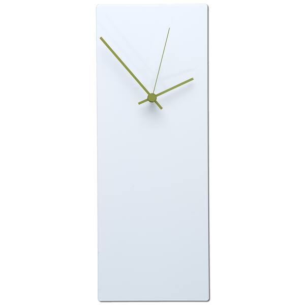 Whiteout Minimalist Modern White With Accent Colored Hands Wall Clock On Sale Overstock 8876389 Quite the opposite, wall clocks are making a major comeback, and it's almost entirely due to the fact that timepiece designers have decided to step up their game and apply their skills to producing wall clocks that can not brand: usd
