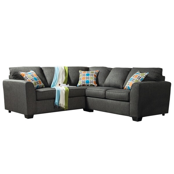 Furniture Of America Playan Grey Tweed Sectional Sofa Free Furniture Of America Playan Grey Tweed Sectional Sofa