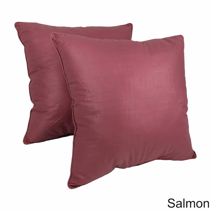 Blazing Needles Chintz 27-inch Solid Color Floor Pillows (Set of 2)